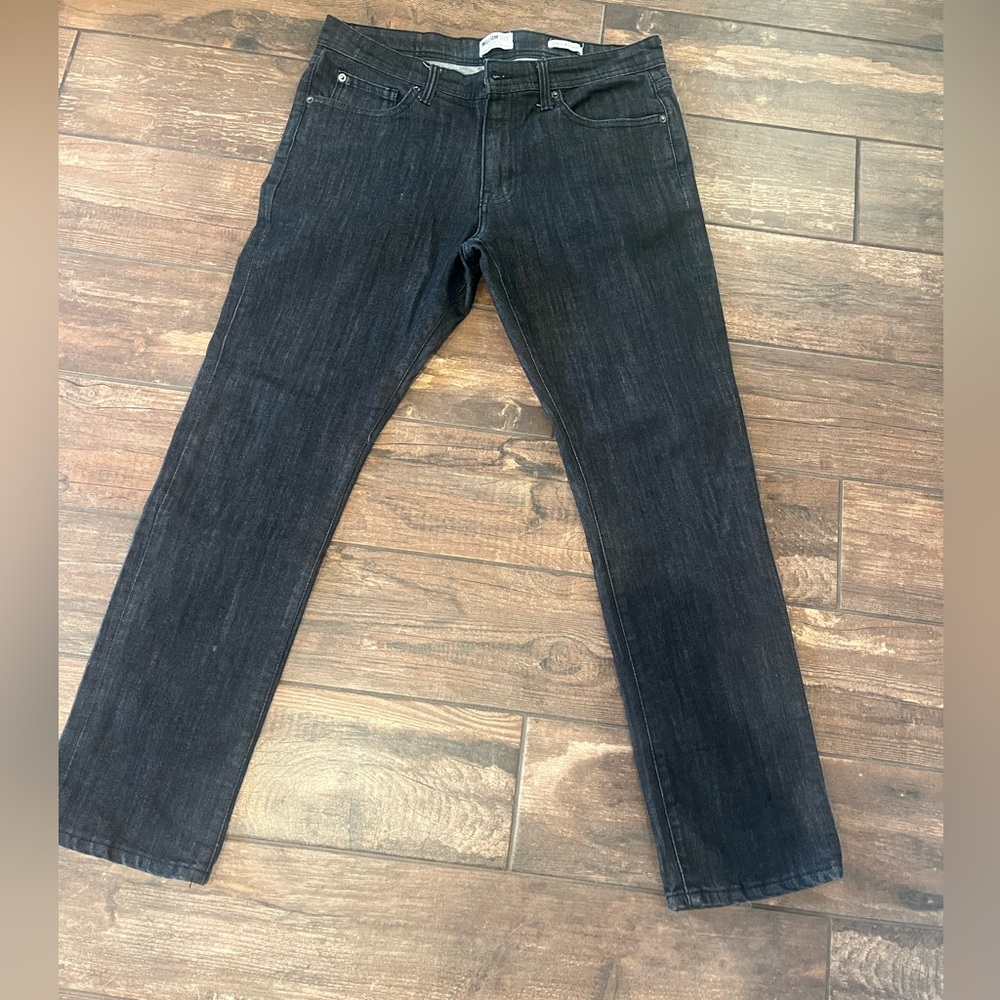 William Rast Men's Dark Wash Black Jeans - Classic Straight Fit size 34X30